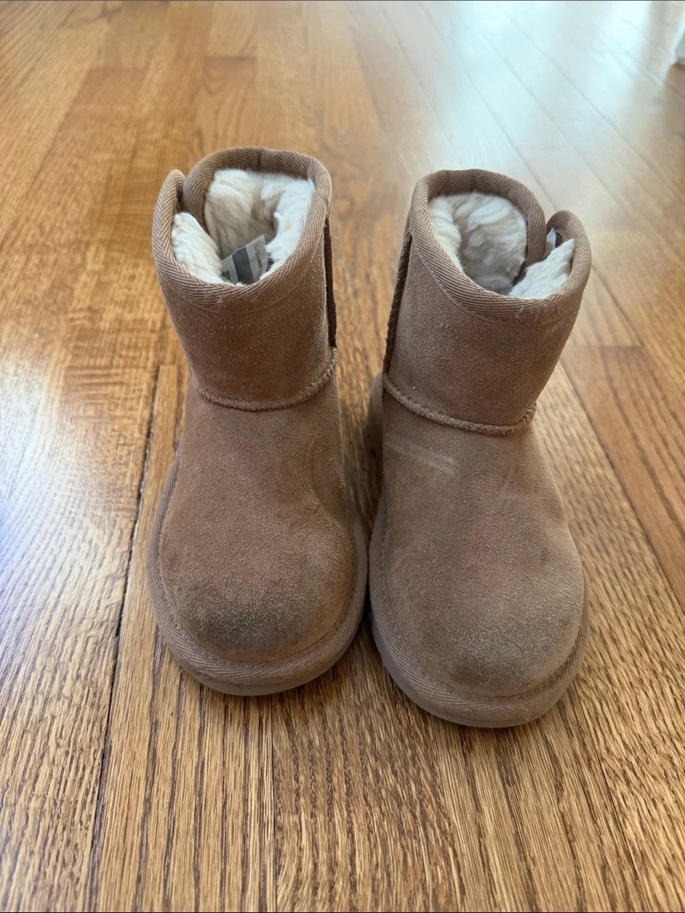 UGG Kids Brown Suede  Boots with Plush Lining